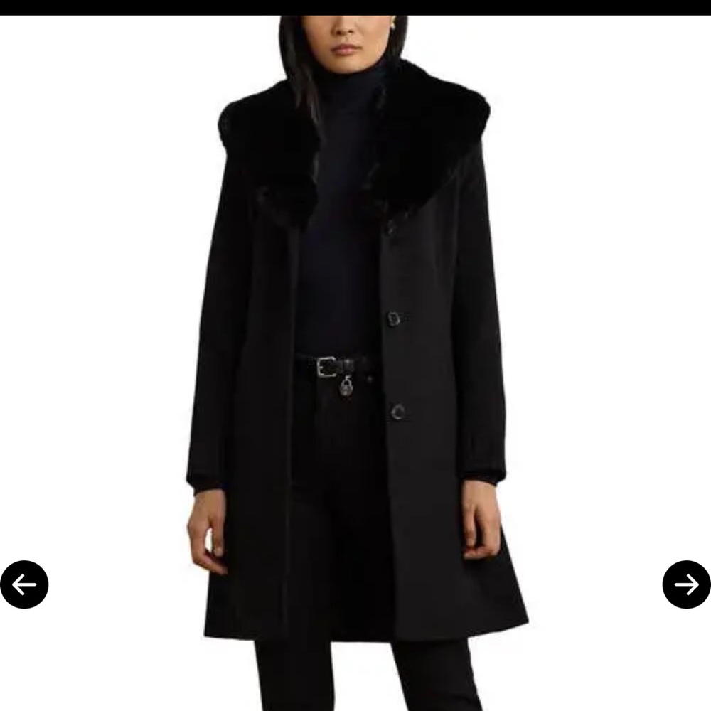 Lauren Ralph Lauren Black Pea‎ Coat